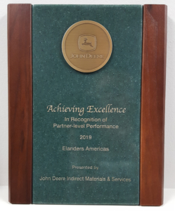 John Deere Achieving Excellence Supplier Award